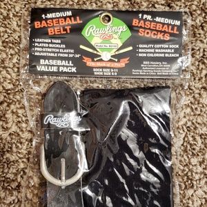 2/$20 RAWLINGS BASEBALL BELT & SOCKS